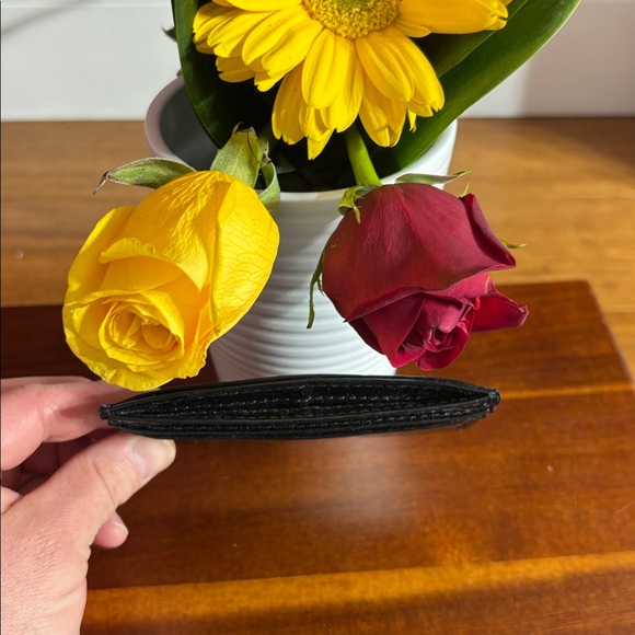 Coach Black Embossed Card Holder - Picture 4 of 5